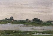 William Stott of Oldham River in Flood Spain oil painting artist